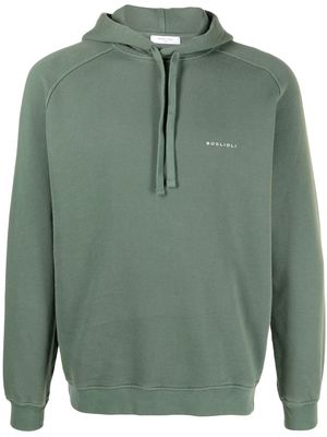 Boglioli logo-print hoodie - Green