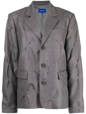 Ader Error distressed wool blazer - Grey