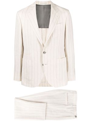 Brunello Cucinelli striped linen suit - Neutrals