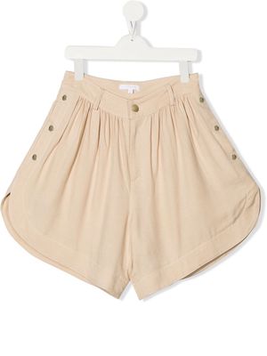 Chloé Kids press-stud mini shorts - Neutrals