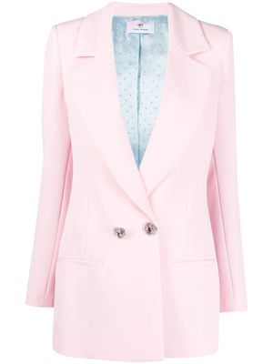 Chiara Ferragni crystal-embellished double-breasted blazer - Pink