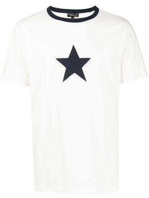 agnès b. star-print T-shirt - White