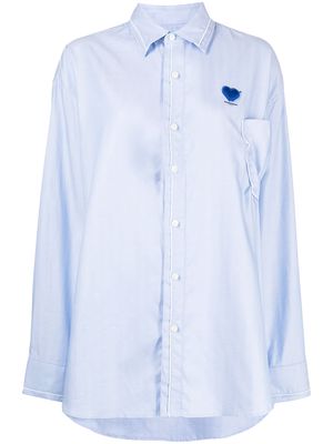 Ader Error oversized long sleeve shirt - Blue