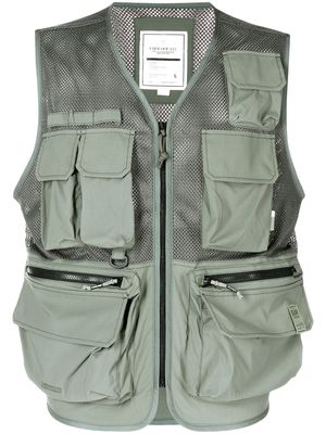 :CHOCOOLATE military cargo-pocket vest - Green