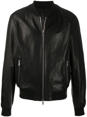 Balmain perforated bomber jacket - Black