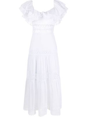 Charo Ruiz Ibiza lace-trim maxi dress - White