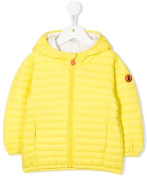 Save The Duck Kids padded logo patch jacket - Yellow