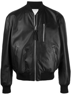 Bottega Veneta leather bomber jacket - Black