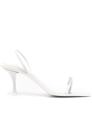 Dsquared2 crystal-strap low-heel sandals - White