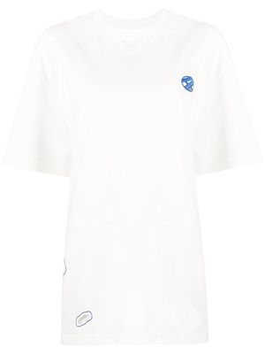Ader Error stitched holes oversized T-shirt - White