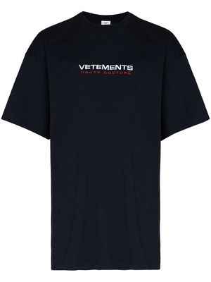 VETEMENTS logo print T-shirt - Blue