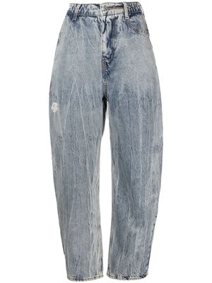 Ader Error distressed wide jeans - Blue