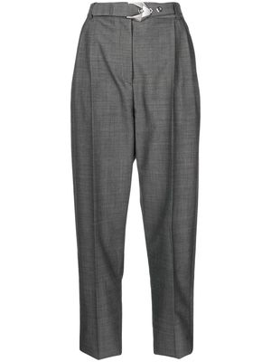 Ports 1961 belted tapered-leg trousers - Grey