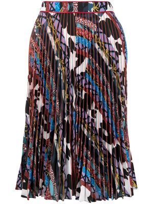 Ports 1961 pleated mix-print skirt - Multicolour