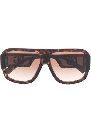 Dolce & Gabbana Eyewear tortoiseshell oversize-frame sunglasses - Brown