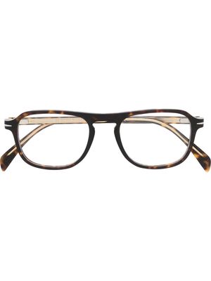 Eyewear by David Beckham tortoiseshell rounded glasses - Brown