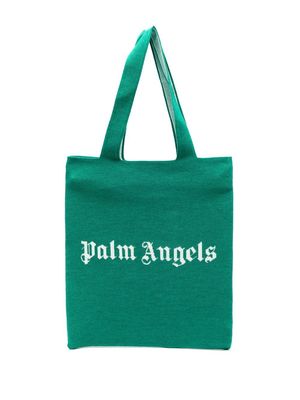 Palm Angels logo-print tote bag - Green