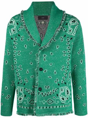 Alanui Icon jacquard-woven cardigan - Green