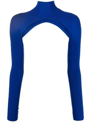 Dion Lee stirrup-sleeve cut-out top - Blue