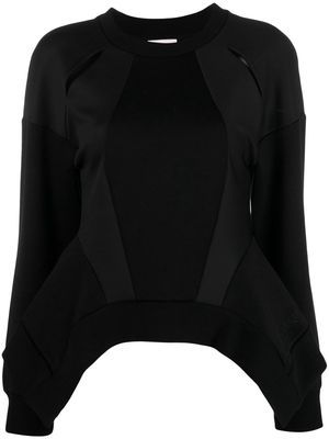 Alexander McQueen panelled cut-out sweatshirt - Black