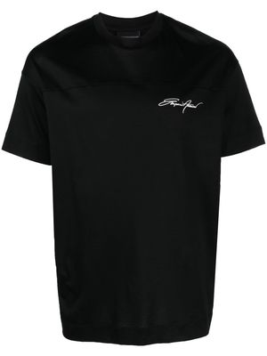 Emporio Armani script-logo print T-shirt - Black