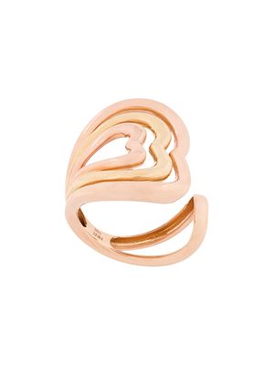 Nevernot heart embellished ring - Metallic