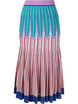 Forte Forte Happy Sun knitted skirt - Blue