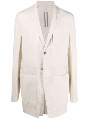 Rick Owens notched-lapels single-breasted blazer - Neutrals