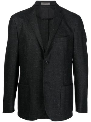 Corneliani single-breasted wool blazer - Black
