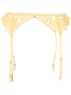 Fleur Du Mal Lily Embroidered garter - Yellow