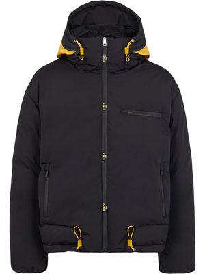 Fendi logo-hood jacket - Black
