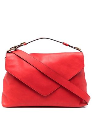 Alberta Ferretti envelope leather tote bag - Red