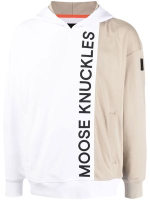 Moose Knuckles logo-print hoodie - Brown
