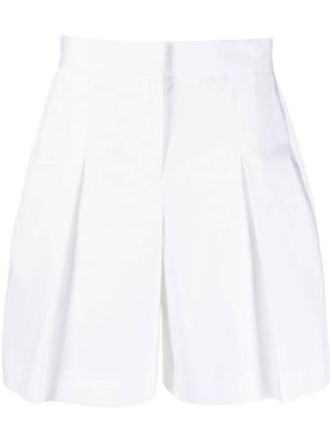 PT TORINO pressed-crease cotton tailored shorts - White