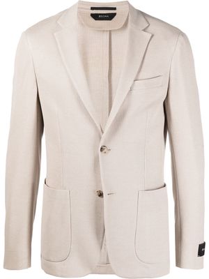 Zegna fitted single-breasted blazer - Neutrals
