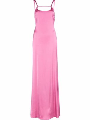 Jacquemus Mentalo open-back satin gown - Pink