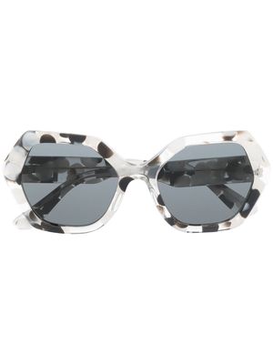 Dolce & Gabbana Eyewear DG Crossed geometric-frame sunglasses - Black