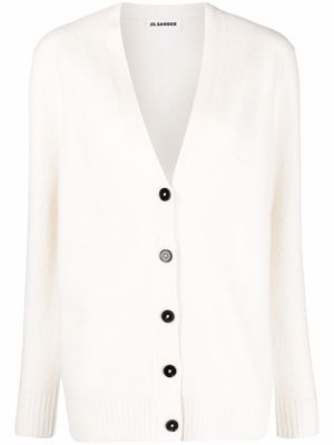 Jil Sander V-neck wool cardigan - White