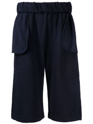Dion Lee cotton knee-length shorts - Blue