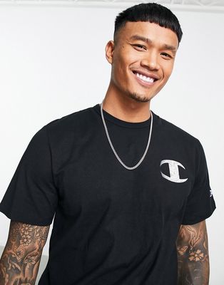Champion t-shirt with back print in black