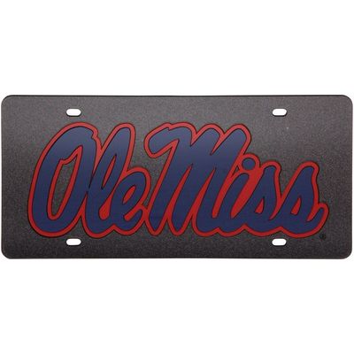 STOCKDALE Mississippi Rebels Glitter License Plate - Black