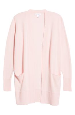 NORDSTROM Everyday Open Front Cardigan in Pink Chalk