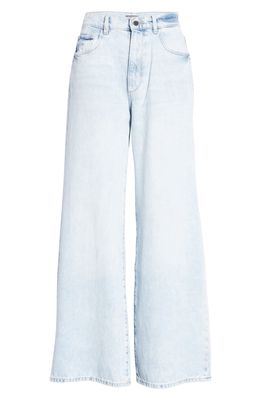 DL1961 Women's Hepburn High Waist Crop Wide Leg Jeans in Jet Stream