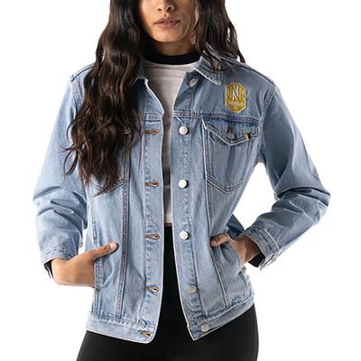 Women's The Wild Collective Blue Nashville SC Print Denim Button-Up Jacket