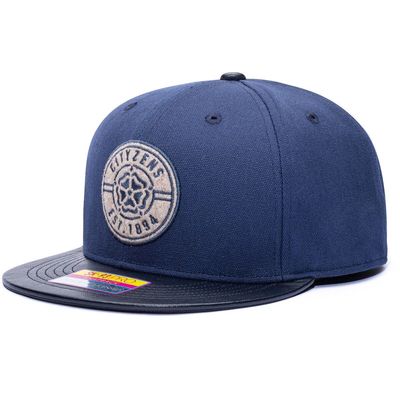 FAN INK Men's Navy Manchester City Swatch Snapback Hat