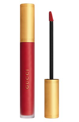 Gucci Rouge A Levres Liquid Matte Lipstick in 25 Goldie Red