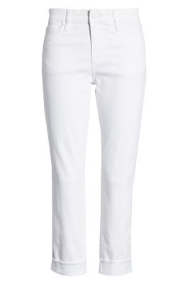 KUT from the Kloth Amy Fray Hem Crop Skinny Jeans in Optic White
