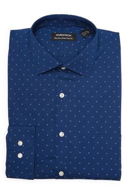 Nordstrom Extra Trim Fit Non-Iron Dress Shirt in Blue Estate Micro Arrows