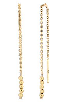 Bony Levy 14K Gold Beaded Threader Earrings in 14K Yellow Gold