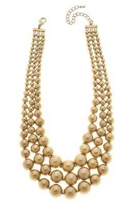 Canvas Jewelry Audrey Layered Statement Necklace in Gold